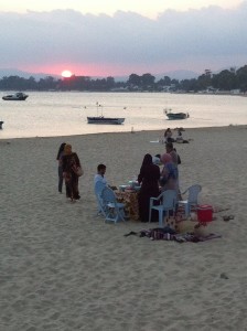 Spiaggia di Hammamet al tramonto